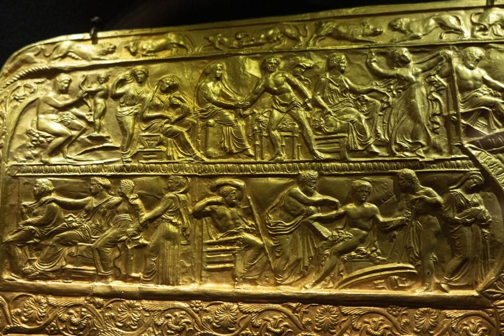 fourth century B.C. golden ritual quiver from a Scythian king's burial mound