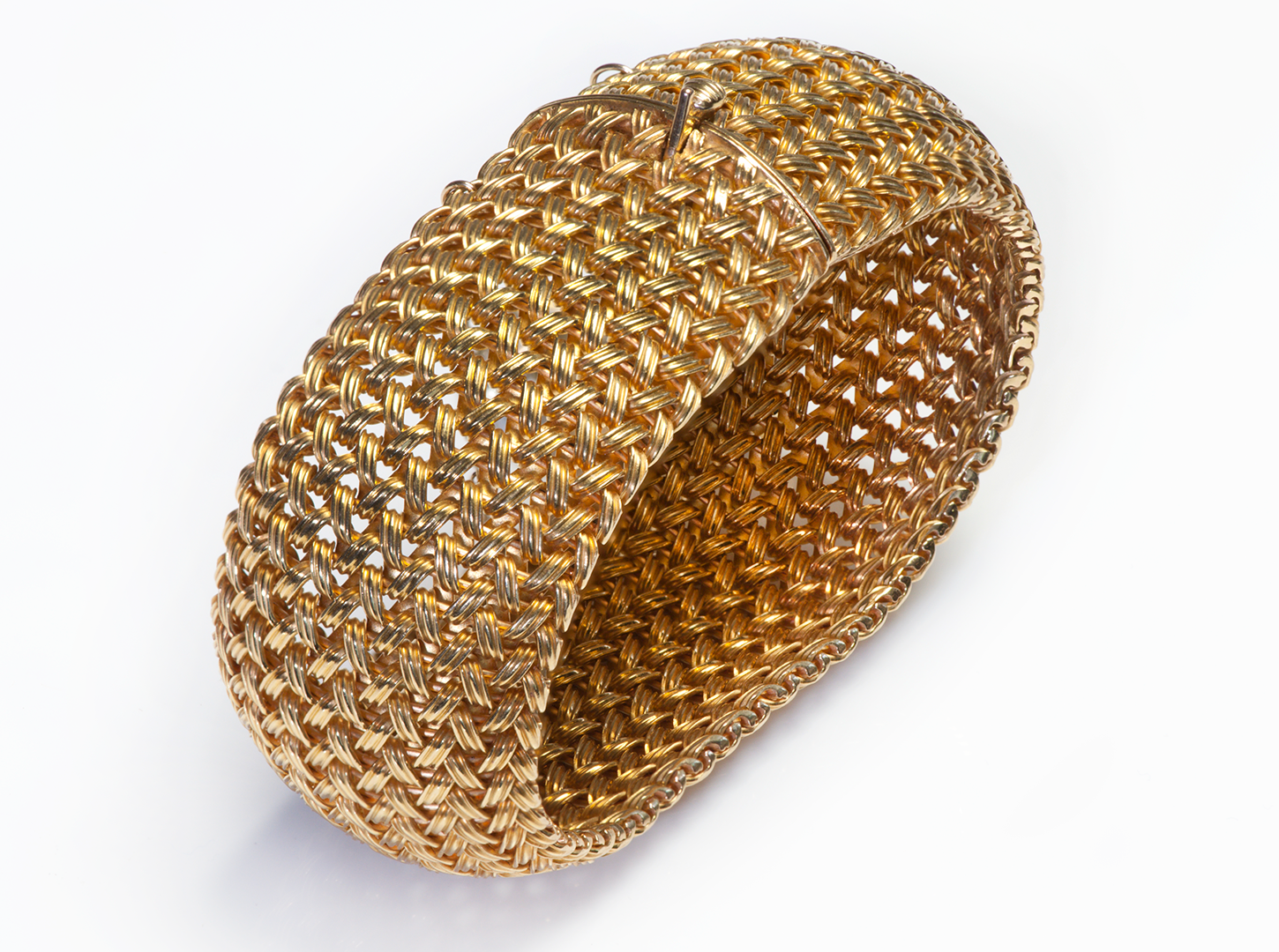 tiffany-co-18k-gold-wide-woven bracelet