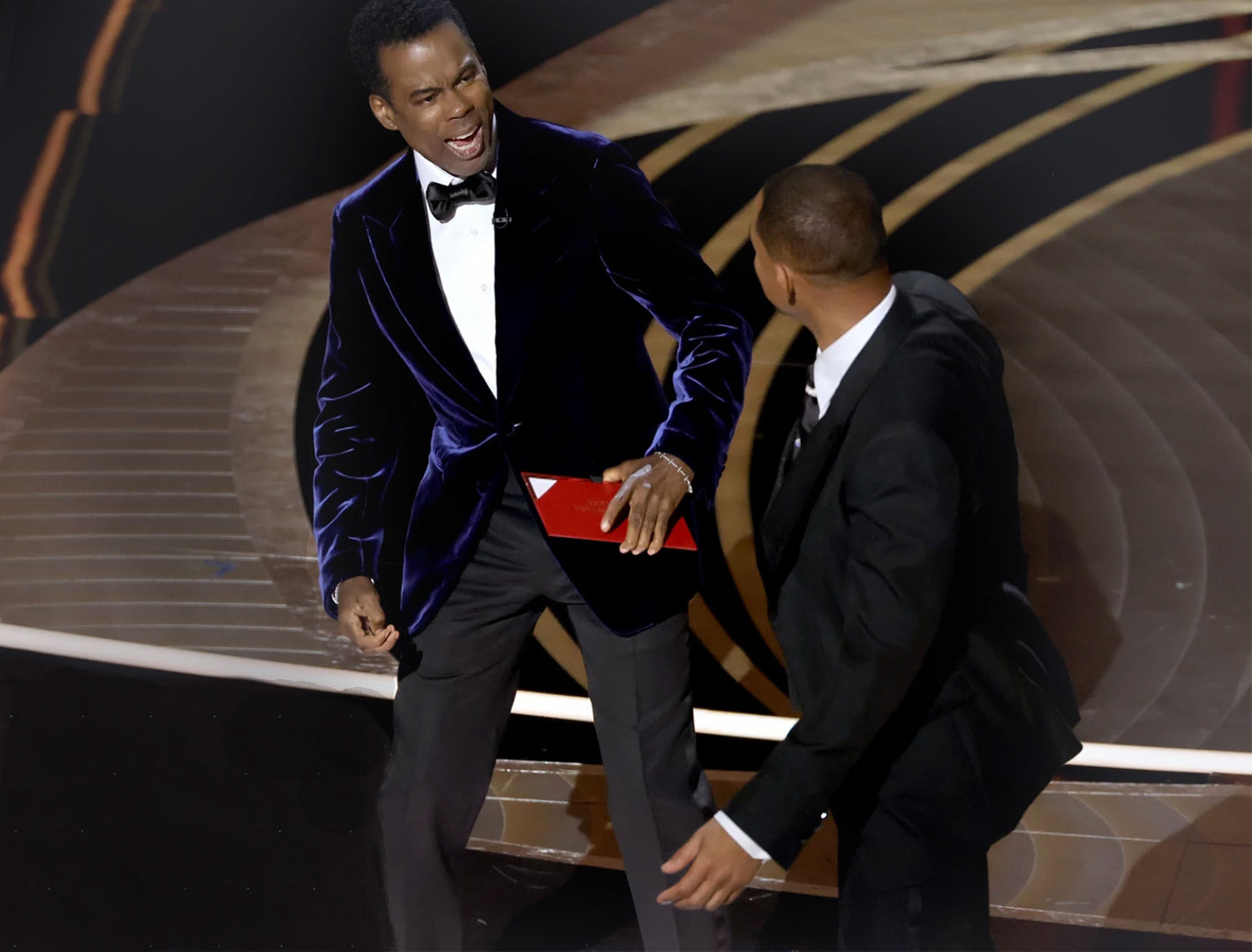 Will Smith slapped Chris Rock in the face on stage at the Oscars