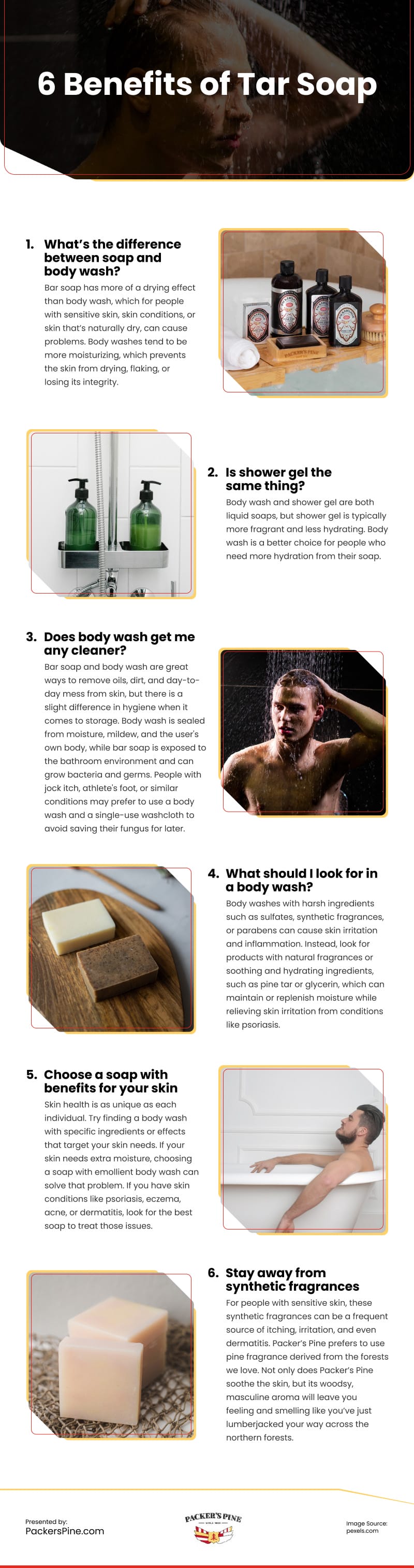 6 Benefits Of Tar Soap Infographic