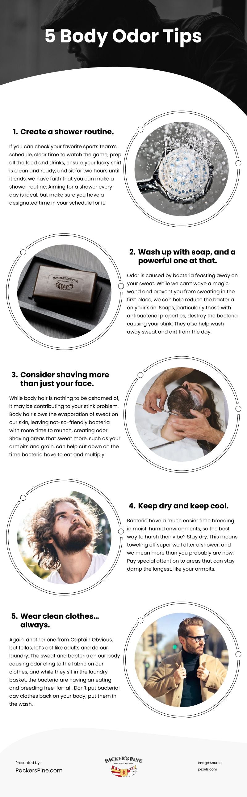 5 Body Odor Tips Infographic