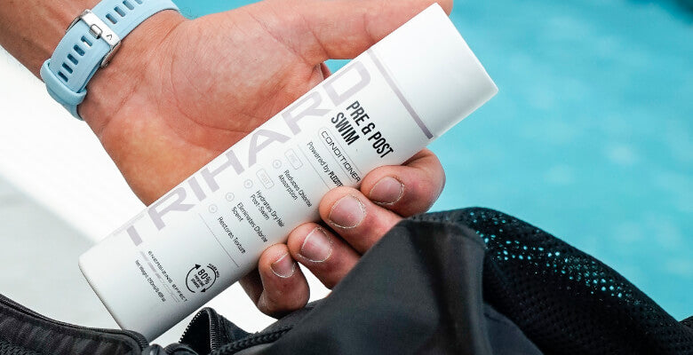 Use a pre and post swim conditioner to protect colored hair from chlorine