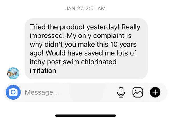 Customer feedback on Trihard's swimmers shampoo