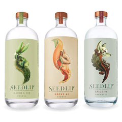 Seedlip's three unique & complex blends of herbal spirits, Spice 94, Garden 108 & Grove 42 can be served simply with tonic or mixed to create sophisticated non-alcoholic cocktails. They are a great substitute for gin. 