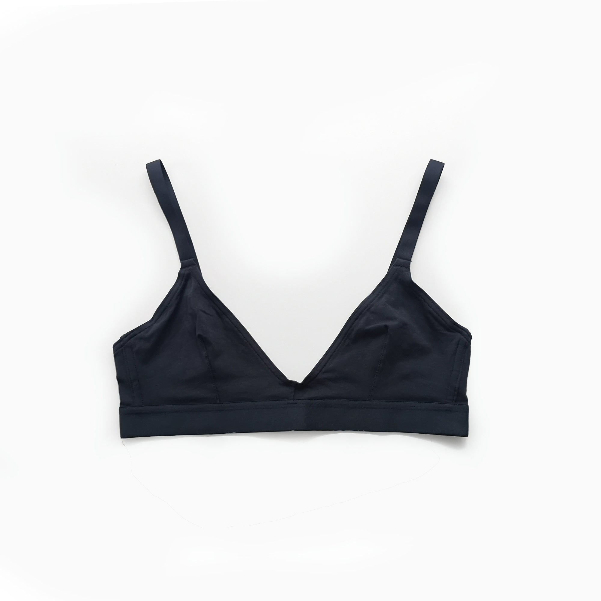 Nude Label organic cotton bandeau bra in Midnight Blue - The Lake