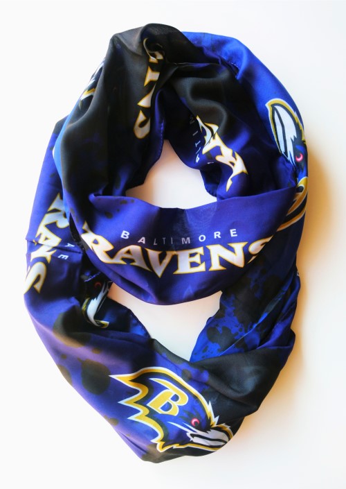NFL Baltimore Ravens 70”x25” Silky Spatter Infinity Scarf