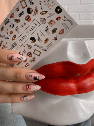 Pop art waterslide decals for manicures and pedicures