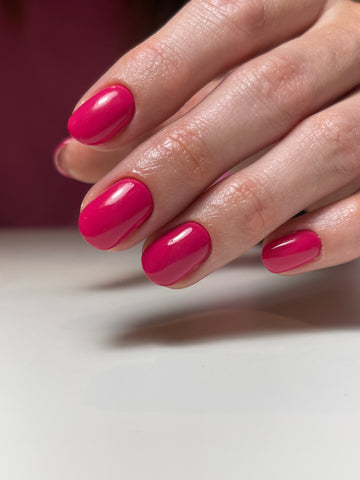 Beautiful Russian nails with red gel nail polish