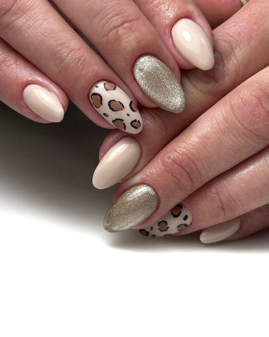 Animal print nail designs with, Russian manicure performed for cuticle work