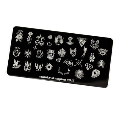 Swanky Stamping Pattern and Skull Nail Stamping Plates 051