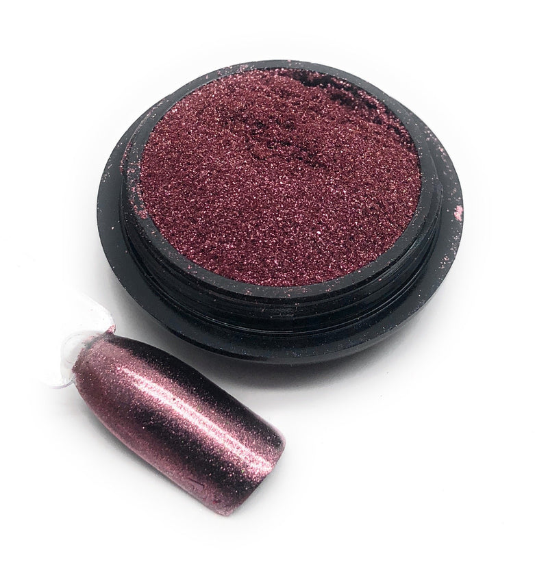 NOCTÍS Pink rose chrome metallic pigment powder, nail art – NashlyNails