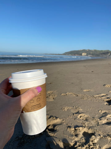 Coffee on the beach in California