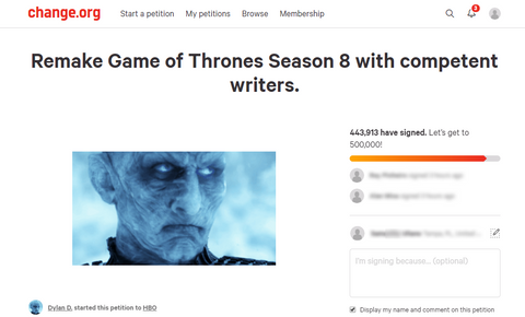 Game Of Thrones Fans Start Petition To Re Shoot Final Season Alehorn Viking Drinking Horn Vessels And Accessories