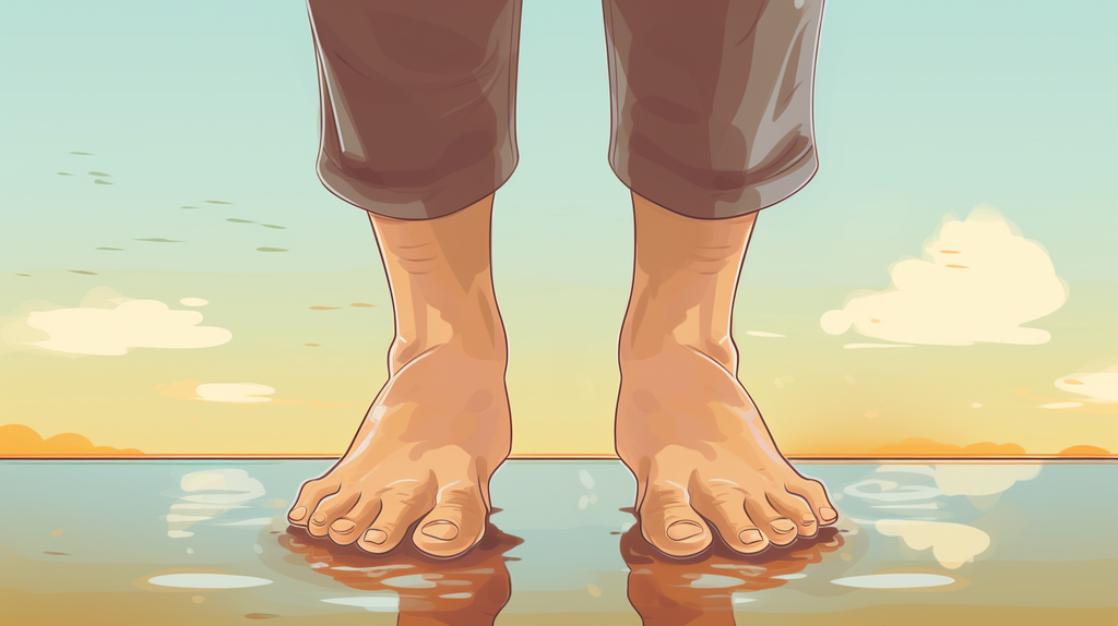 an image showcasing a pair of feet performing therapeutic exercises for neuropathy
