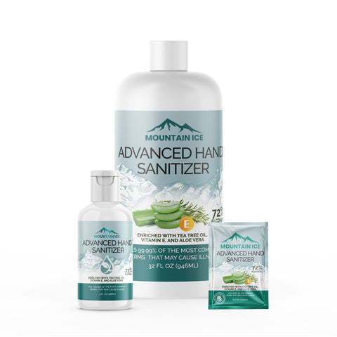Mountain Ice Advanced Hand Sanitizer Product Line