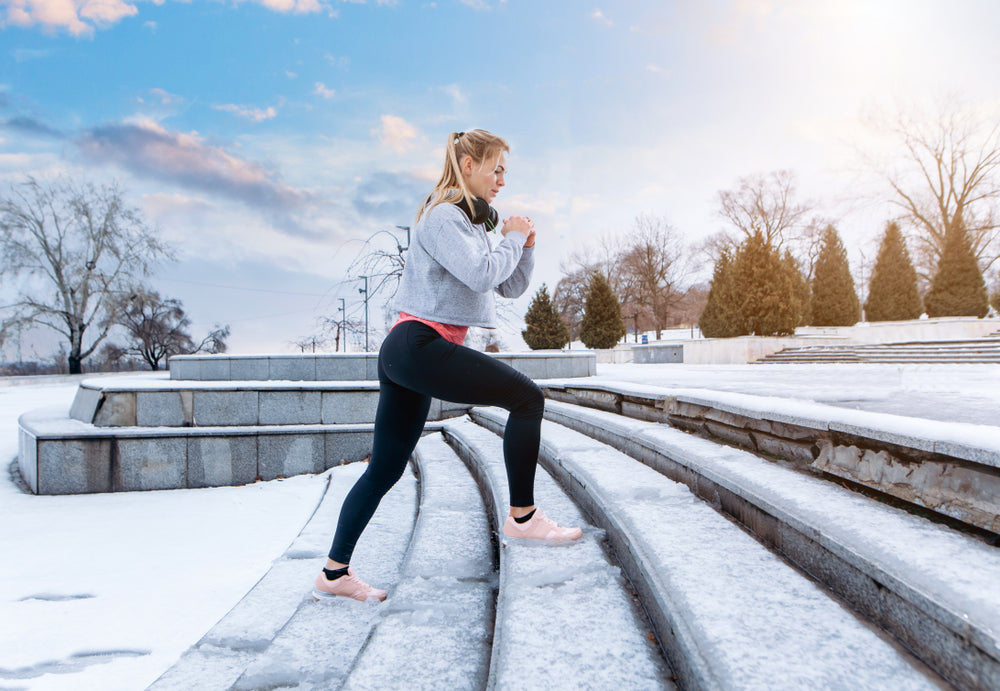 Winter Stair Climbing Exercise