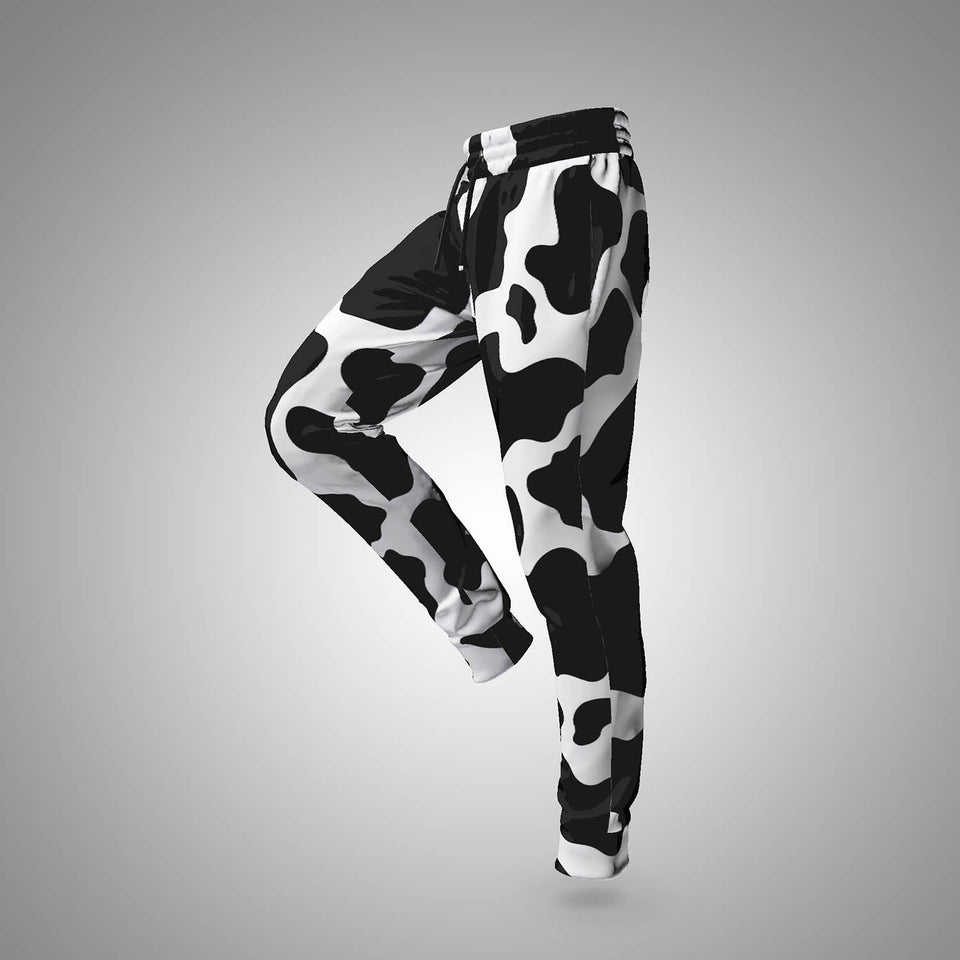 cow print joggers