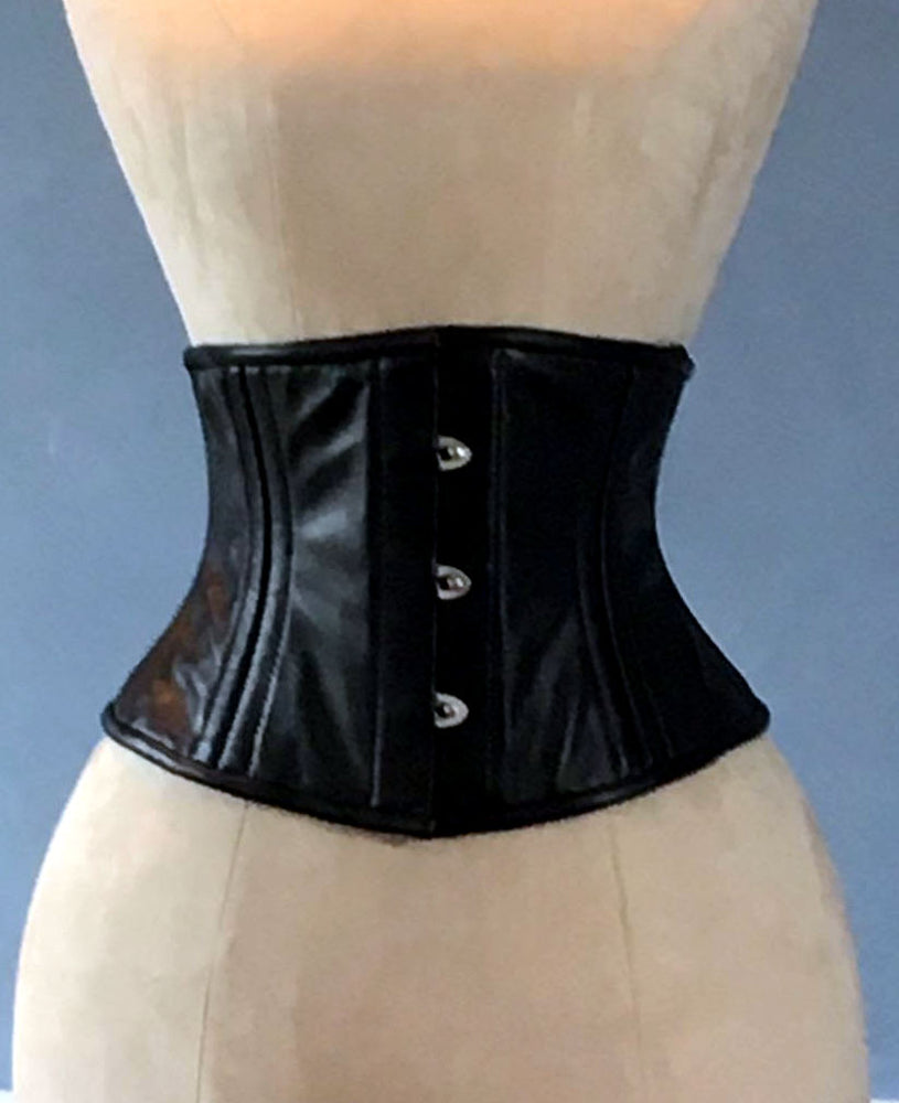 Classic satin steel-boned authentic waspie corset for tight lacing and –  Corsettery Authentic Corsets USA