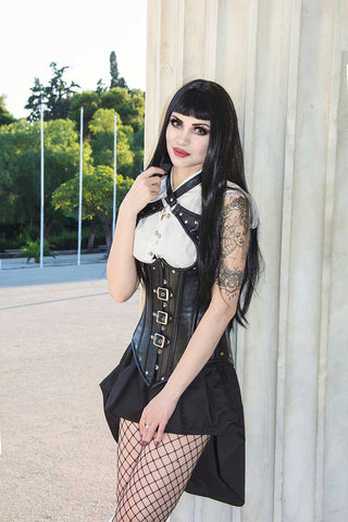 real leather gothic corset