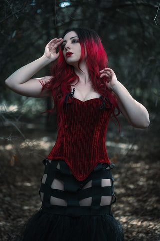 velvet gothic corset