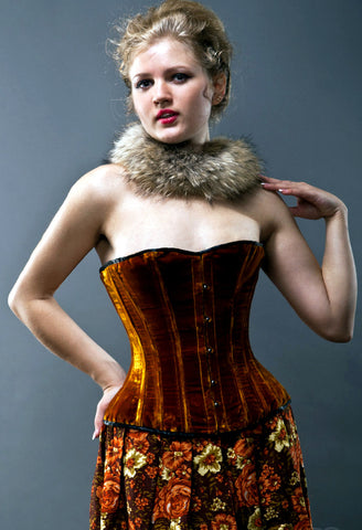 steampunk velvet corset