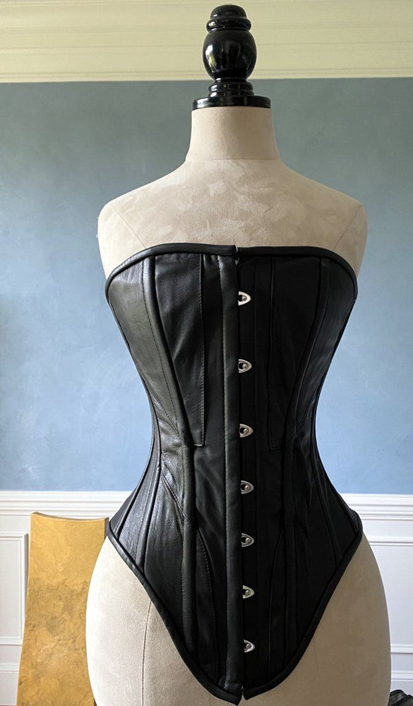 Historical pattern Edwardian overbust corset from satin. Steelbone cus –  Corsettery Authentic Corsets USA
