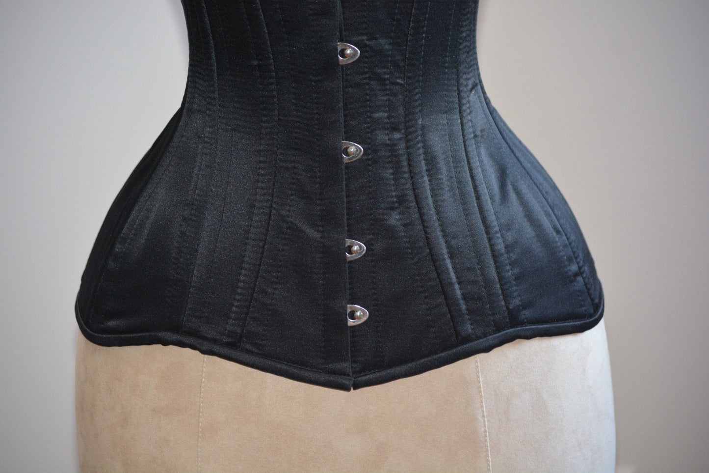 Historical pattern Edwardian overbust corset from velvet. Steelbone custom  corset, renaissance, gothic, steampunk, bespoke, victorian