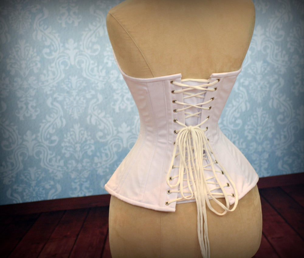 Cotton Made To Measures Overbust Authentic Corset With Long Hip Line Corsettery Authentic 8578