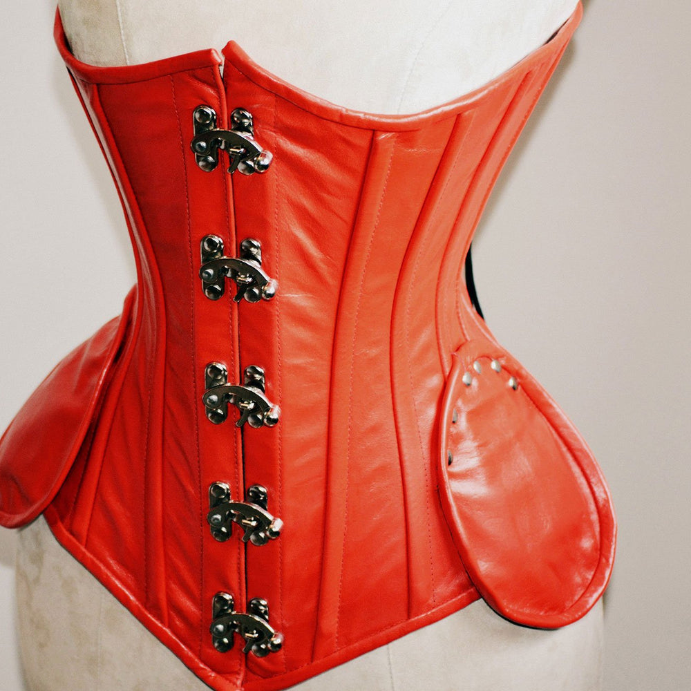 Fashion Women Steampunk Gothic Waist Trainer Corset Red Bow Satin