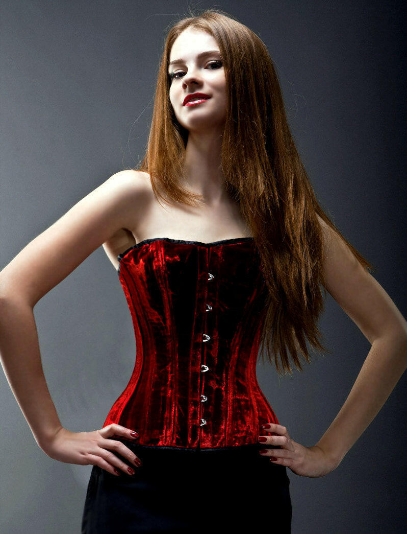 Strawberry Leopard' Silk Overbust Corset By Sparklewren