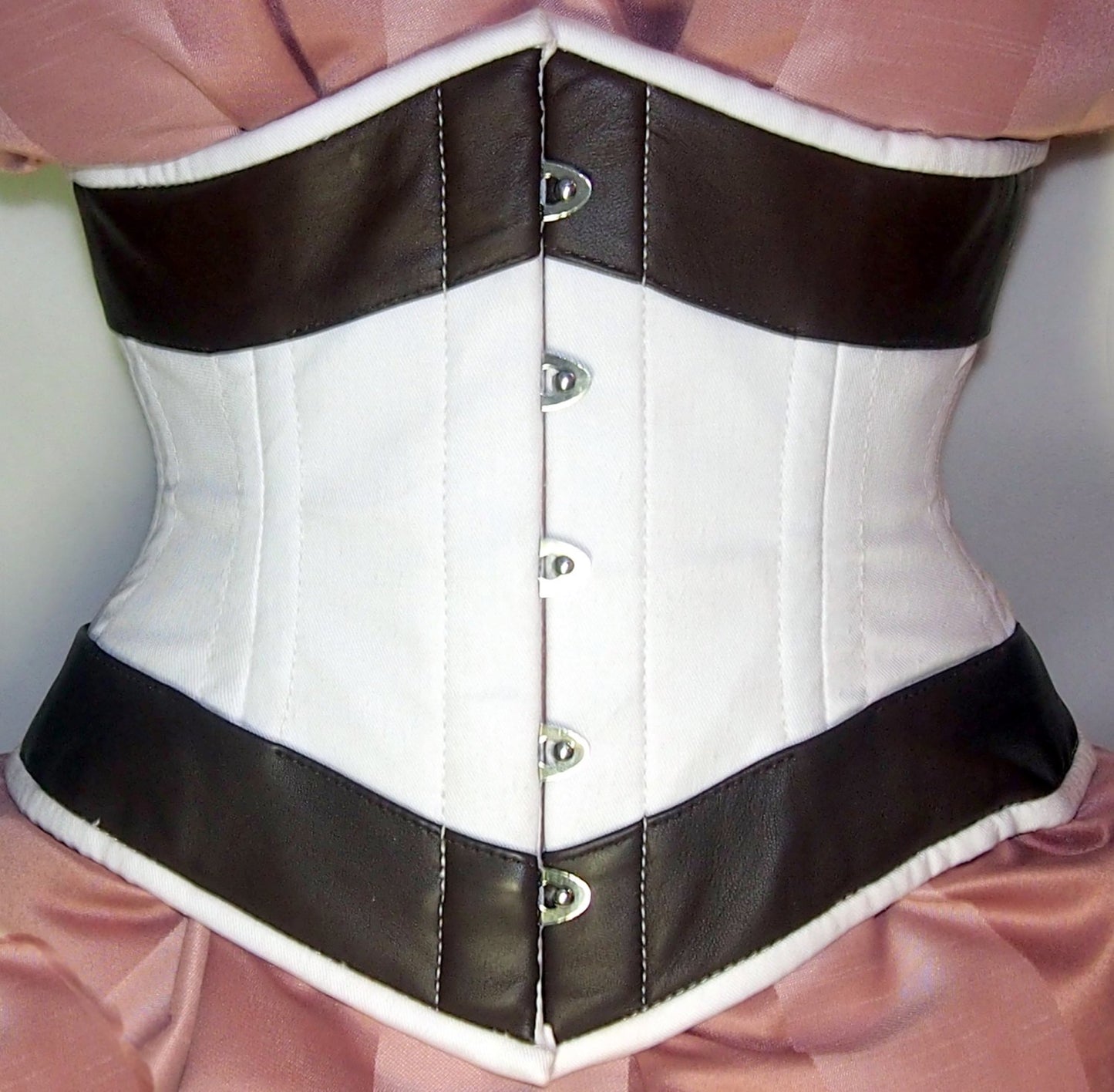 Real leather classic overbust steel-boned authentic heavy corset, different  colors