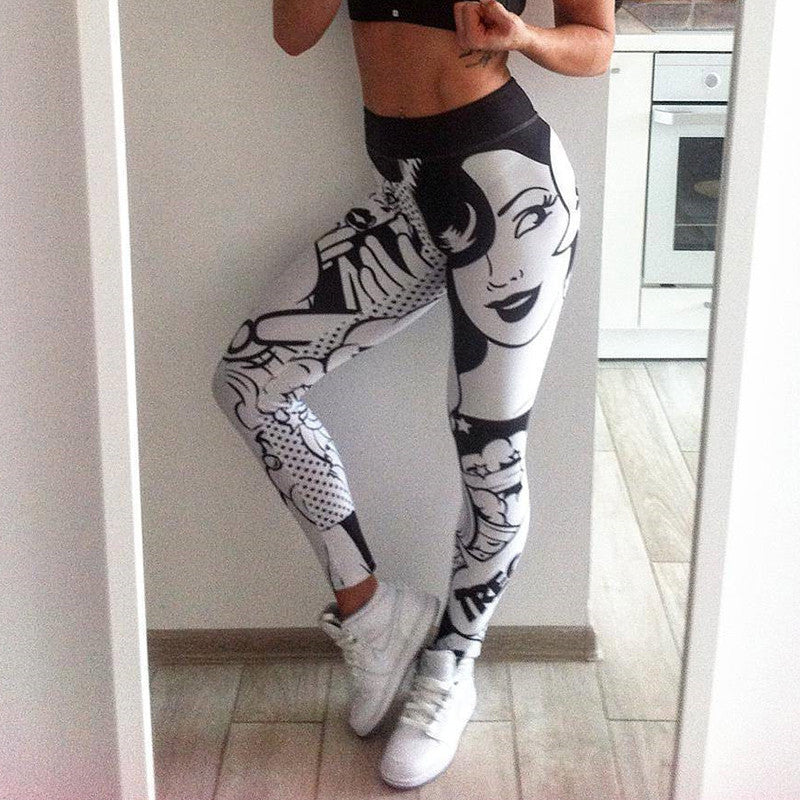 printed workout tights