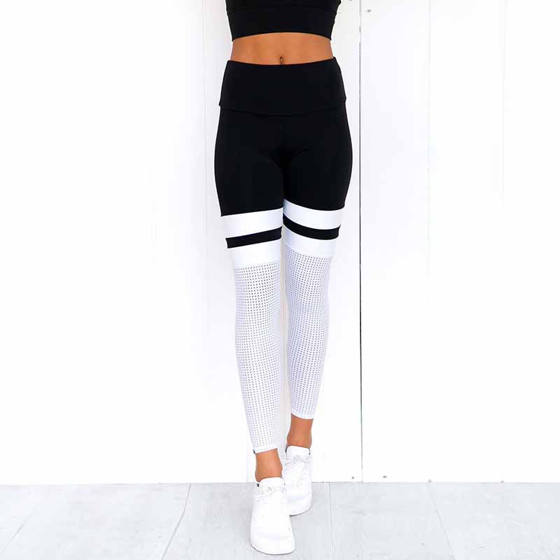 white mesh workout leggings