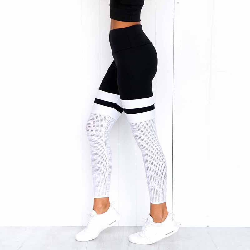 white mesh workout leggings