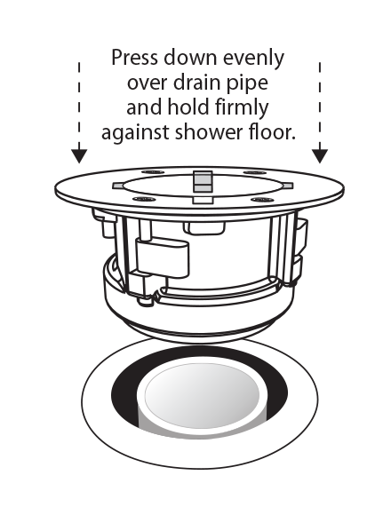 Press drain down evenly