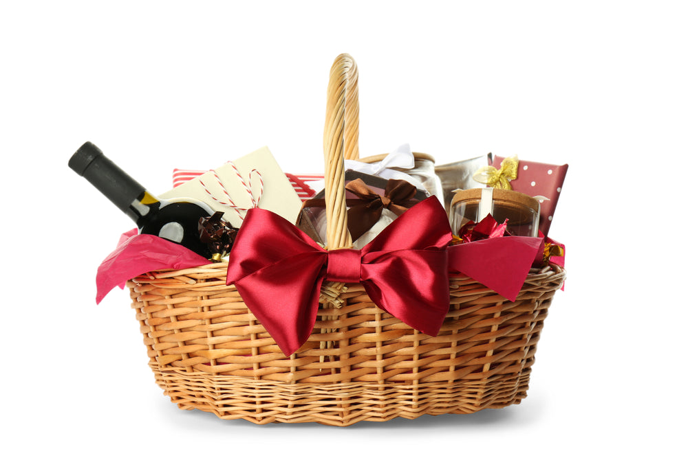 christmas gift basket affordable wicker