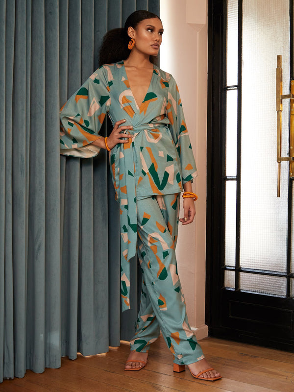 equivocado Margaret Mitchell Opresor Mini Kimono - Saly Vert – diarrablu