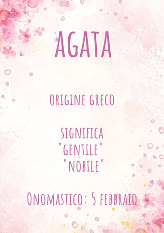 significato e onomastico nome Agata