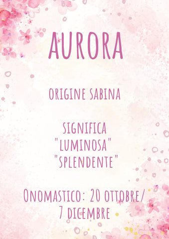 significato e onomastico nome Aurora