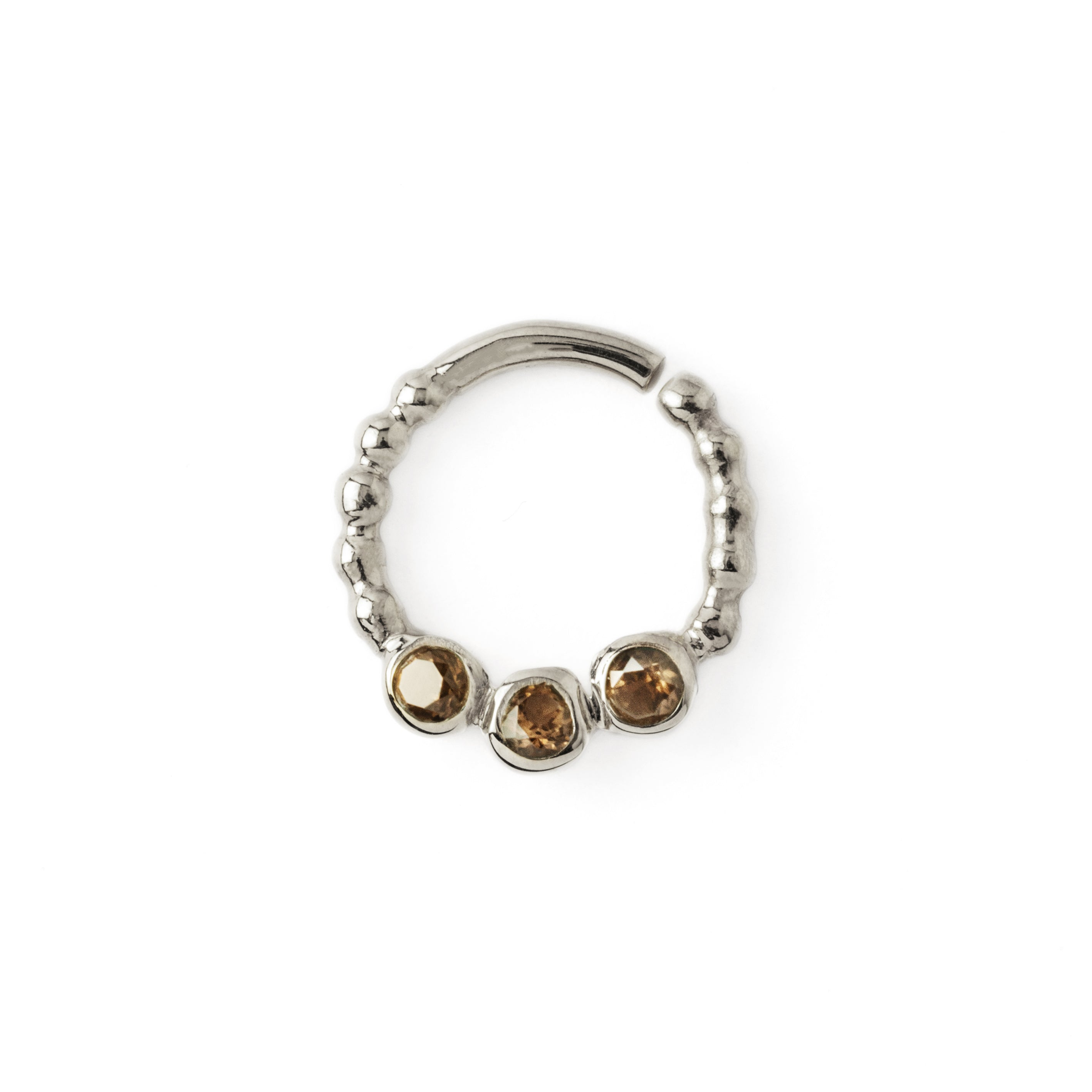 Ear Candy 9ct Gold CZ Set Cartilage Hoop / Septum Ring – John Ross Jewellers