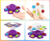 2pcs Pop fidget toy octopus change face octopus with rotating button children sensory toy to relieve autism - Kaijiarui