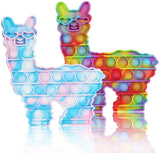 Push Pop Fidget Llama Toys Sensory Special Needs Stress Relief Anti-anxiety Silicone Squeeze Bubble Alpaca