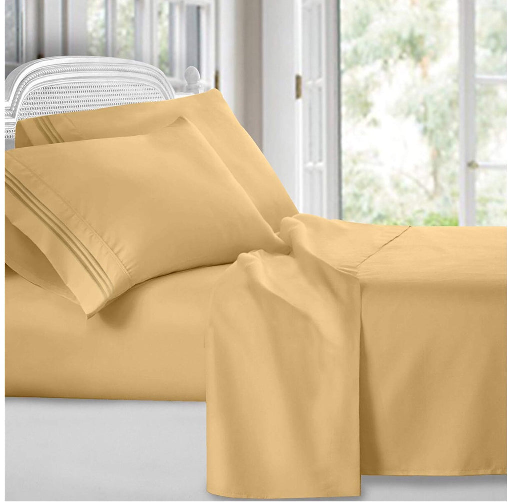 Luxury Gold Yellow Bed Sheet Set My Bedroom Collection