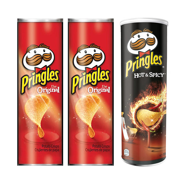 Pringles 2 original + 1 Hot & Spicy Chips 165g (Pack of 2) – Billjumla.com