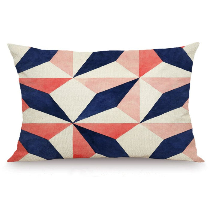 Geometric Pattern Printed Pillow Cover