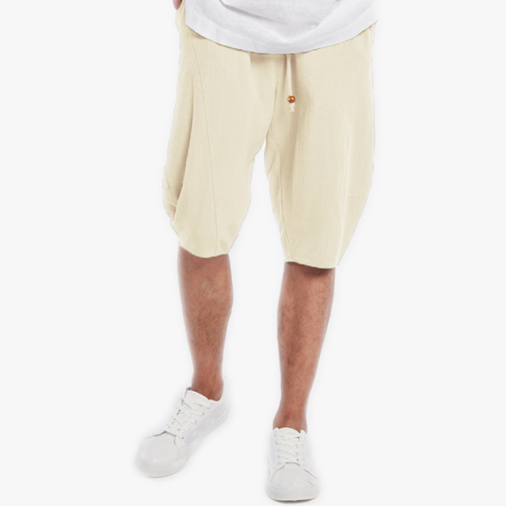 Knee-Length Drawstring Linen Shorts – Comfy Short
