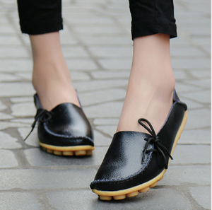 black leather orthopedic shoes