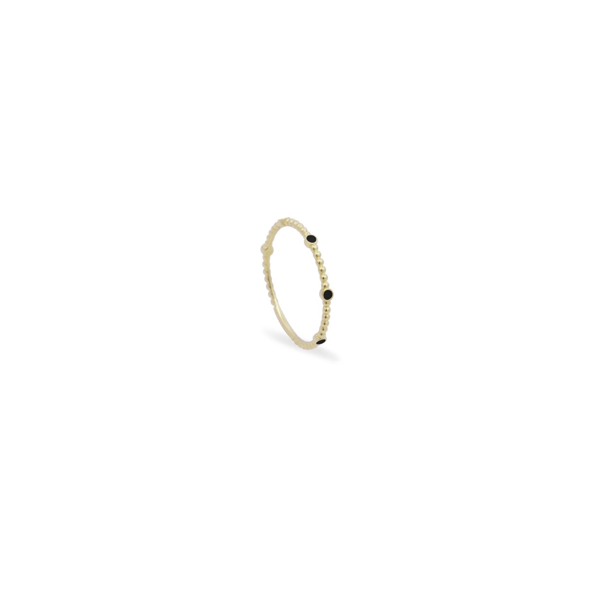 Rings - Knurled wedding ring and enamel dot - ORO18KT - 2 | Rue des Mille