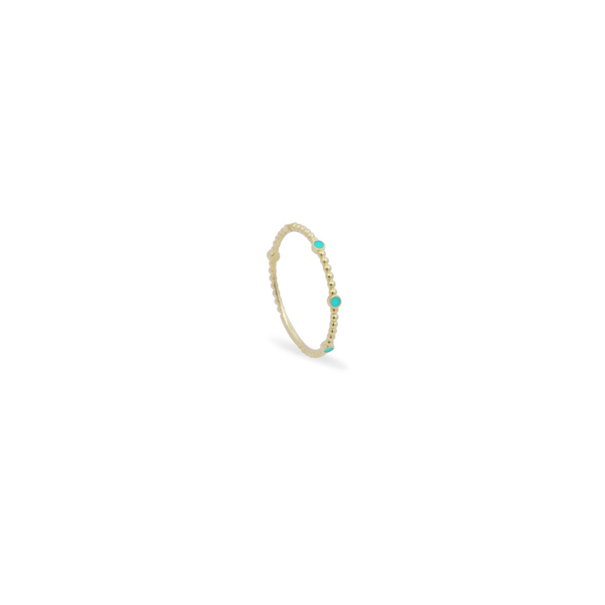 Rings - Knurled wedding ring and enamel dot - ORO18KT - 3 | Rue des Mille