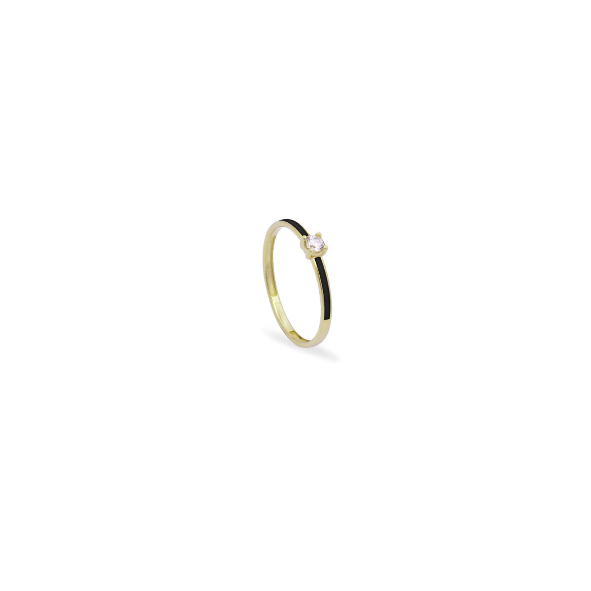 Rings - Enamel and lab-grown diamond ring - ORO18KT - 2 | Rue des Mille
